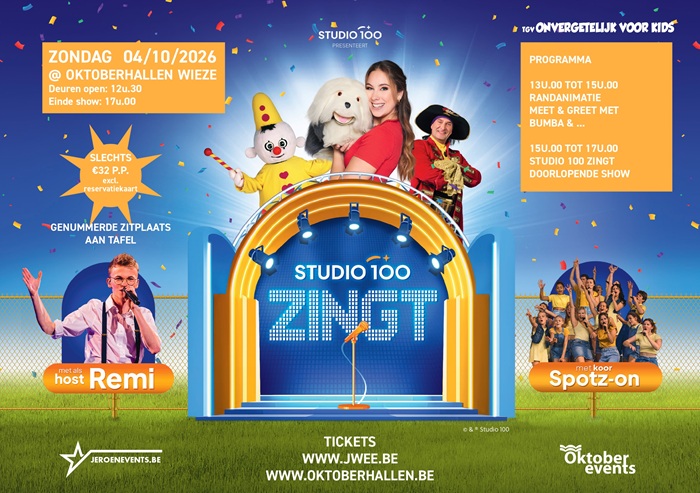 Onvergetelijk voor KIDS 2026 - Studio 100 zingt